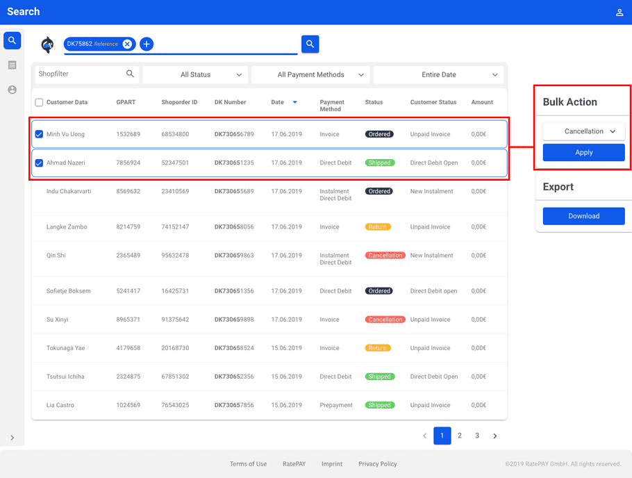 order edit bulk